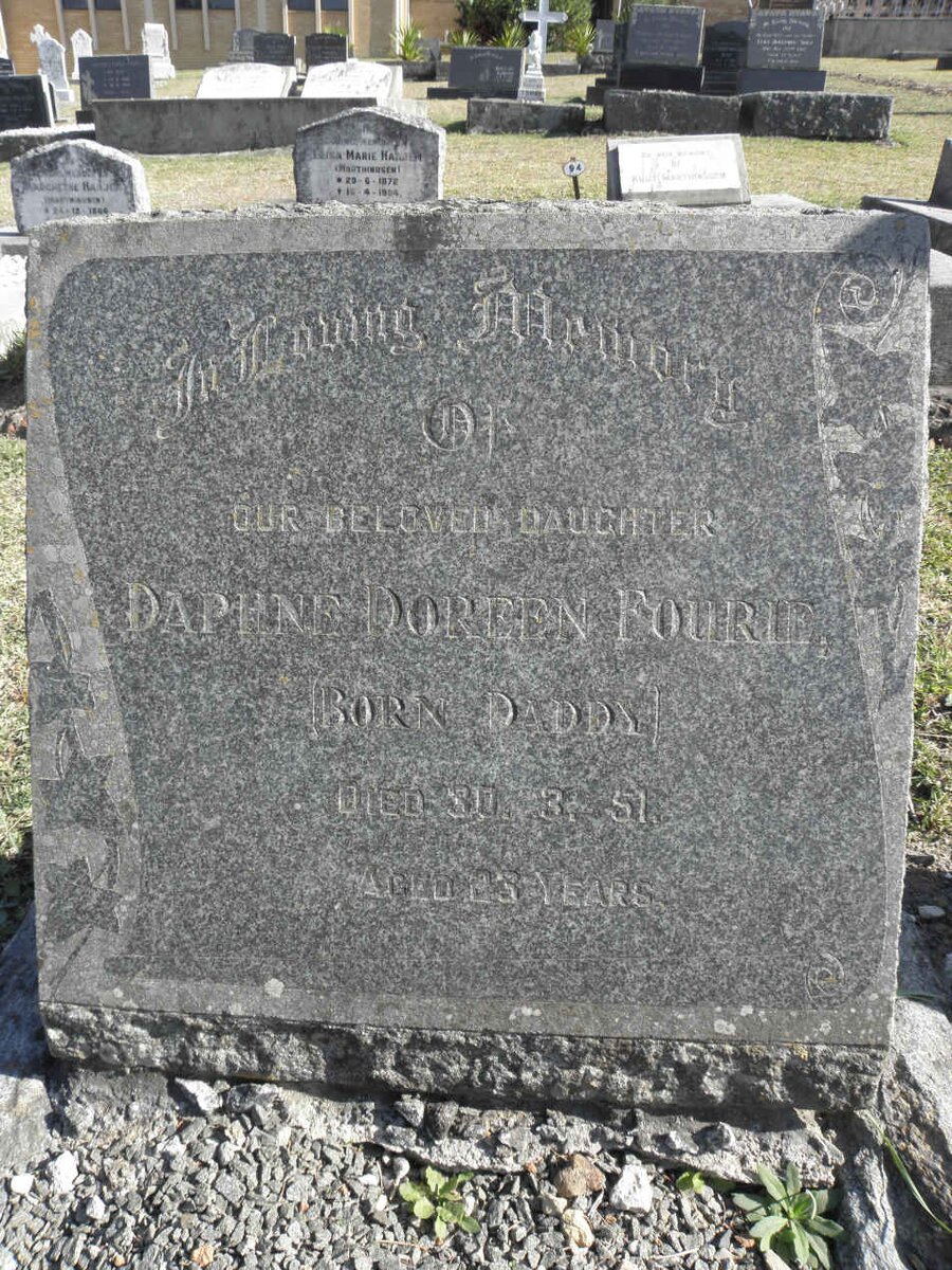 FOURIE Daphne Doreen nee DADDY -1951