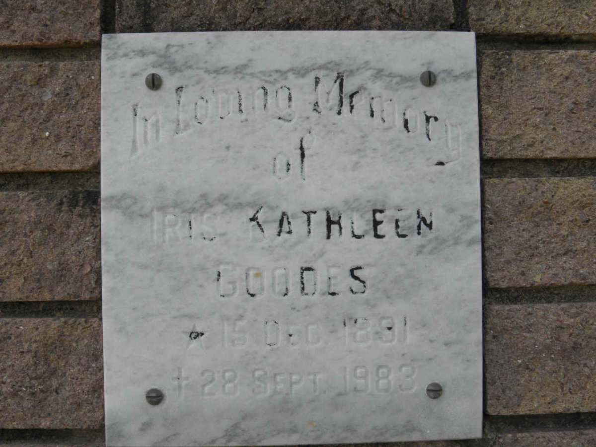 GOODES Iris Kathleen 1891-1983