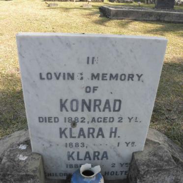 HOLTE Konrad -1882 :: HOLTE Klara H. -1883 :: HOLTE Klara -188?