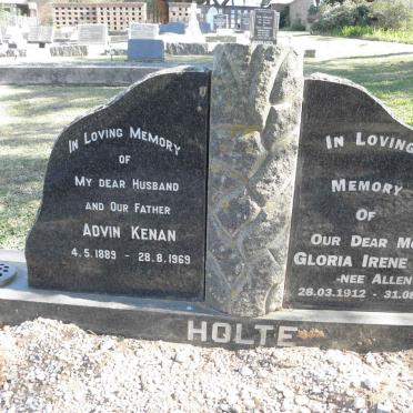HOLTE Advin Kenan 1889-1969 &amp; Gloria Irene ALLEN 1912-2008