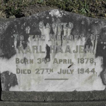 HAAJEM Karl 1878-1944
