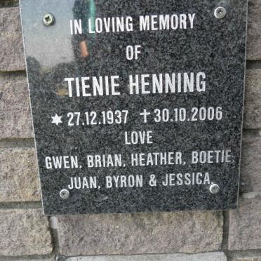 HENNING Tienie 1937-2006