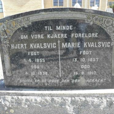 KVALSVIG Hjert 1855-1939 &amp; Marie 1857-1917