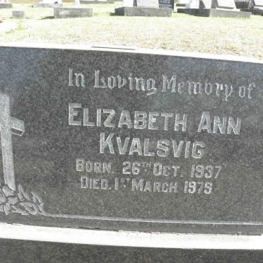 KVALSVIG Elizabeth Ann 1937-1979