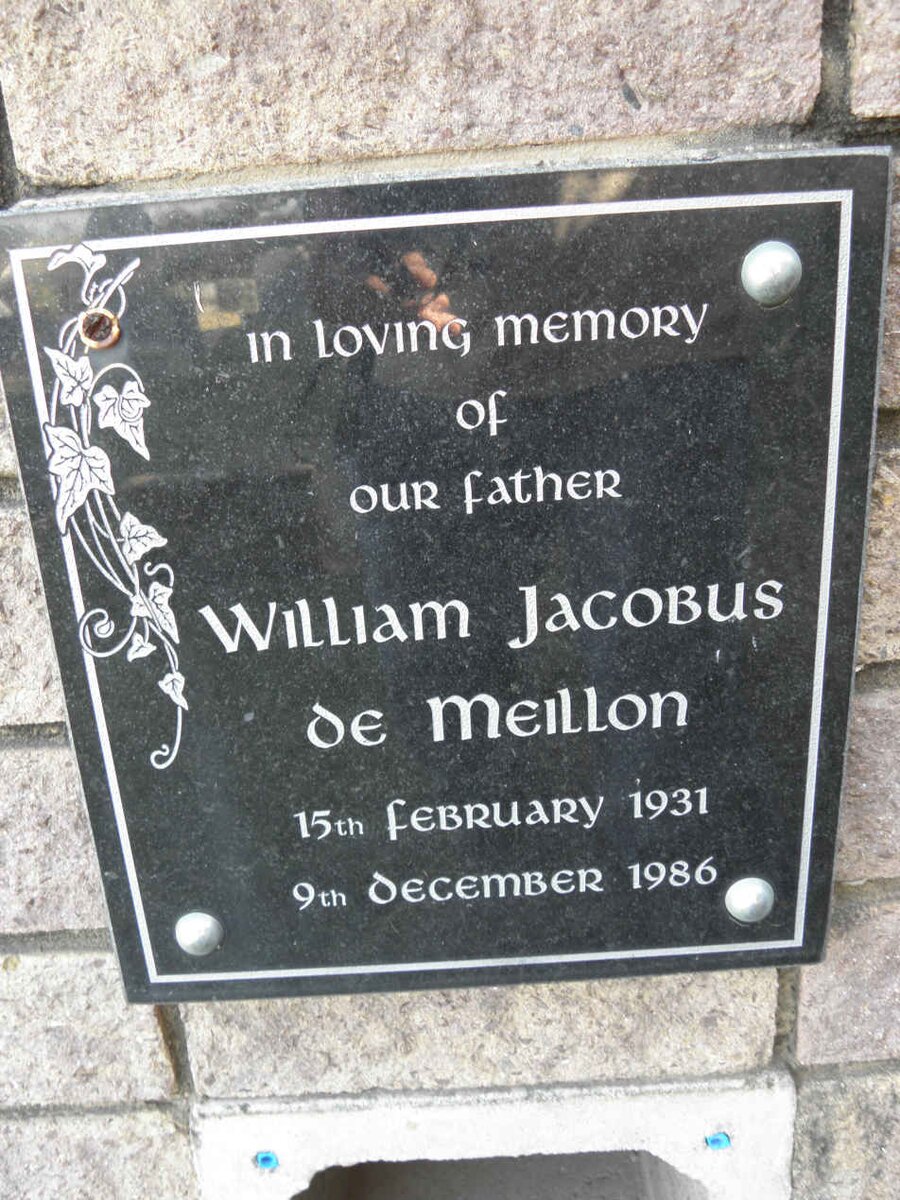 MEILLON William Jacobus, de 1931-1986