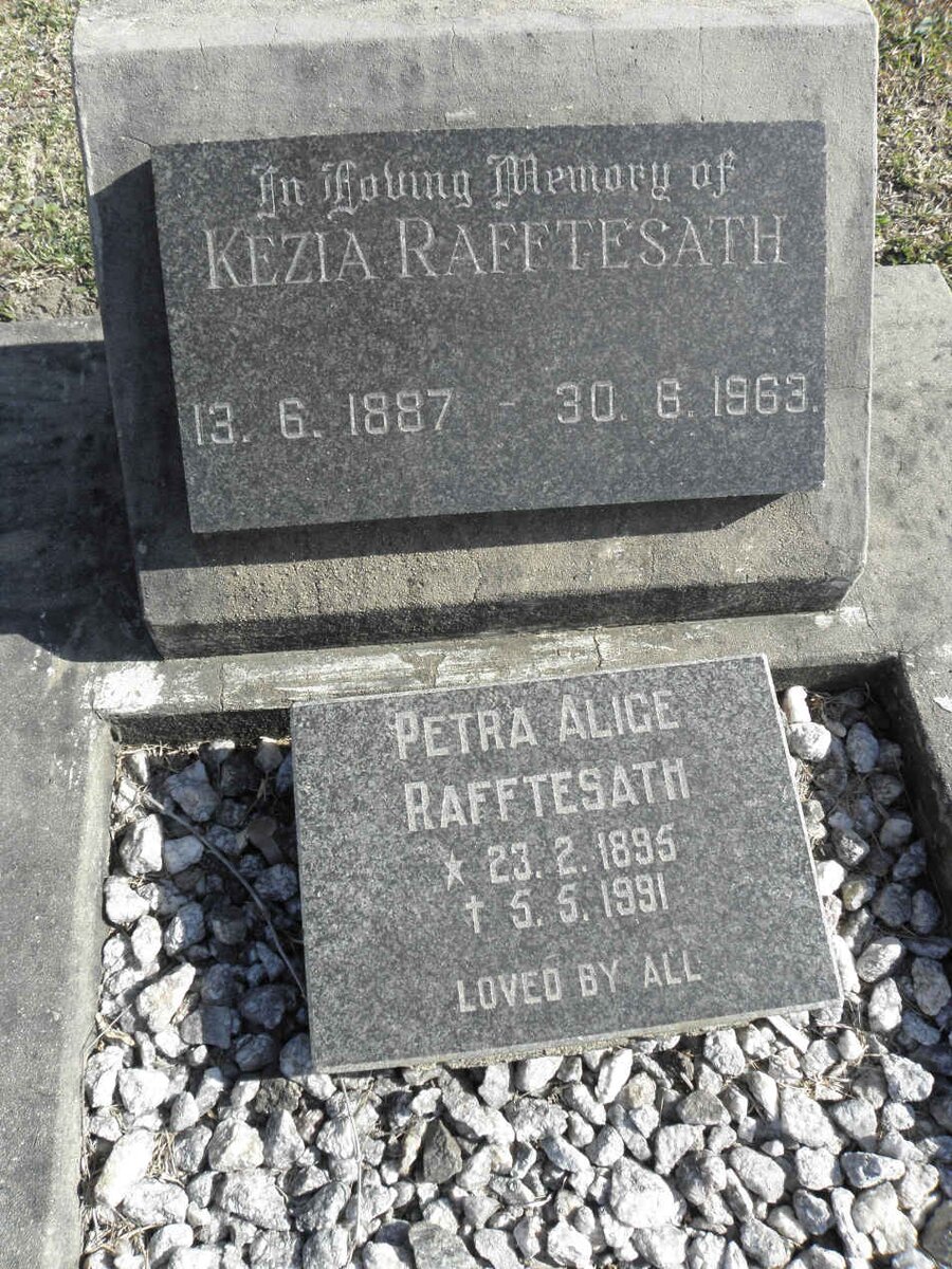 RAFFTESATH Kezia 1887-1963 :: RAFFTESATH Petra Alice 1895-1991