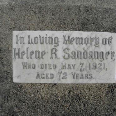 SANDANGER Helene R. -1921