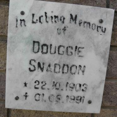 SNADDON Douggie 1903-1991