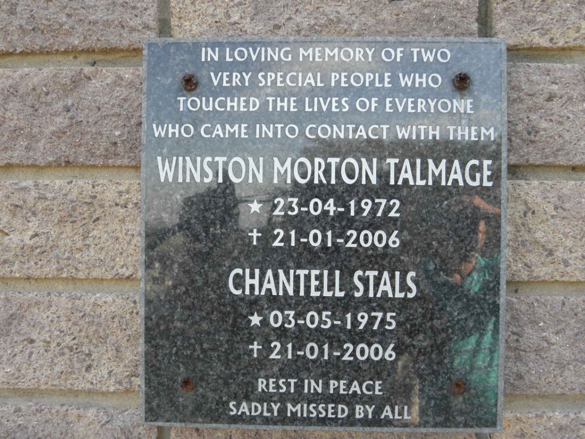 TALMAGE Winston Morton 1972-2006 :: STALS Chantell 1975-2006