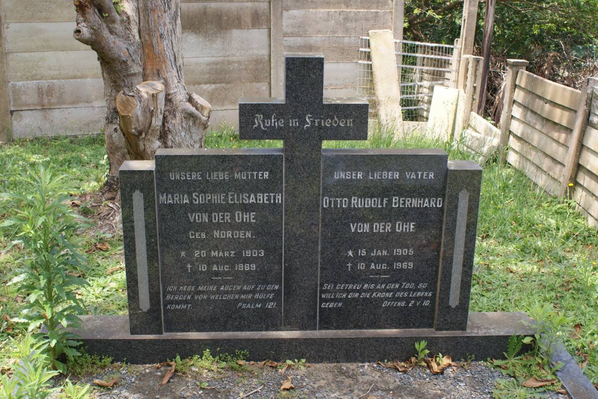 OHE Otto Rudolf Bernhard, von der 1905-1969 &amp; Maria Sophia Elisabeth NORDEN 1903-1969
