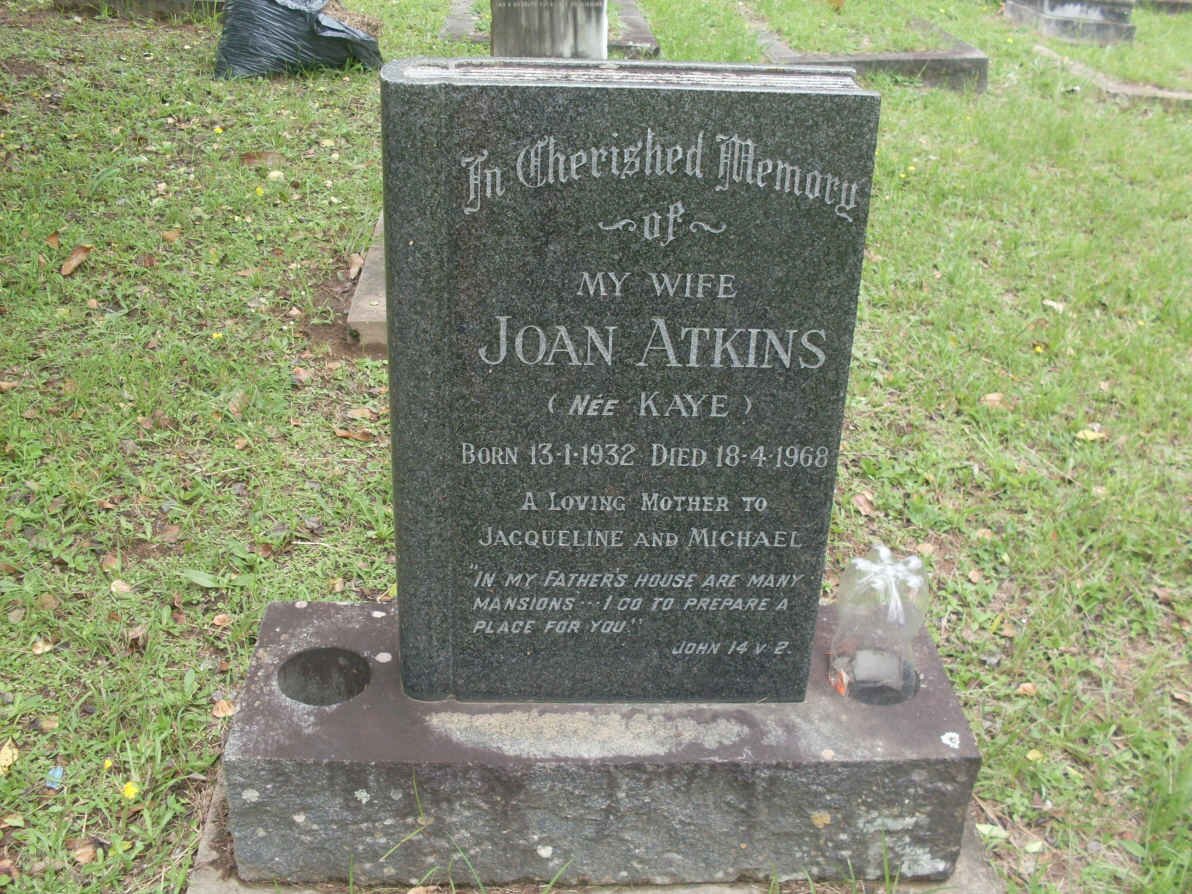 ATKINS Joan nee KAYE 1932-1968