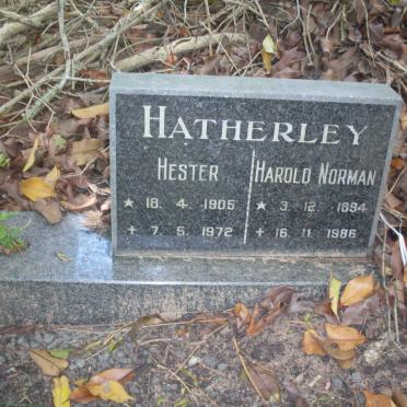 HATHERLEY Harold Norman 1894-1986 &amp; Hester 1905-1972 