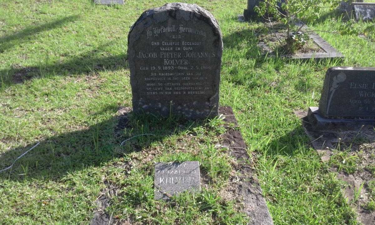 KOLVER Jacob Pieter Johannes 1893-1966 &amp; Mary Elizabeth 1899-1995_1