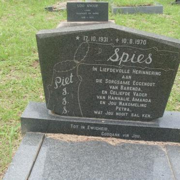 SPIES J.J.S. 1931-1970