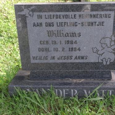 WATT Williams, van der 1984-1984