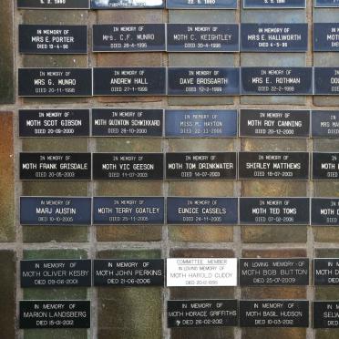 6. Back wall memorial plaques