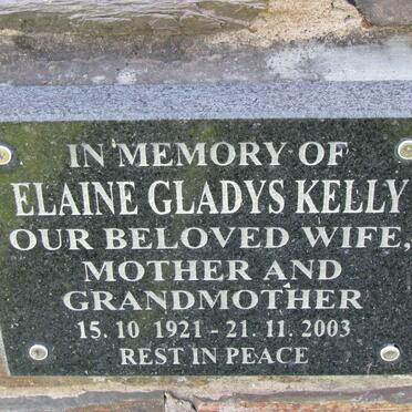 KELLY Elaine Gladys 1921-2003