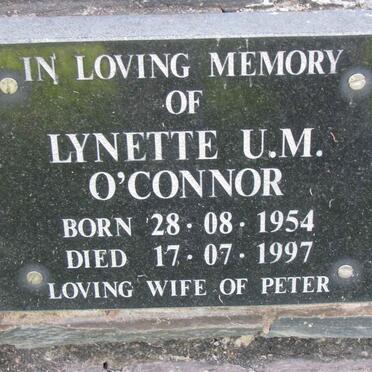 O'CONNOR Lynette U.M. 1954-1997