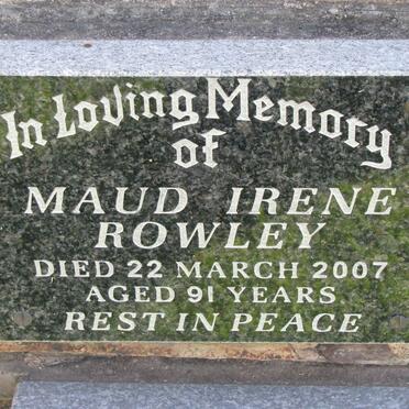 ROWLEY Maud Irene -2007