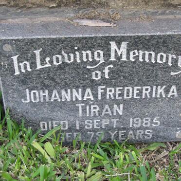 TIRAN Johanna Frederika -1985
