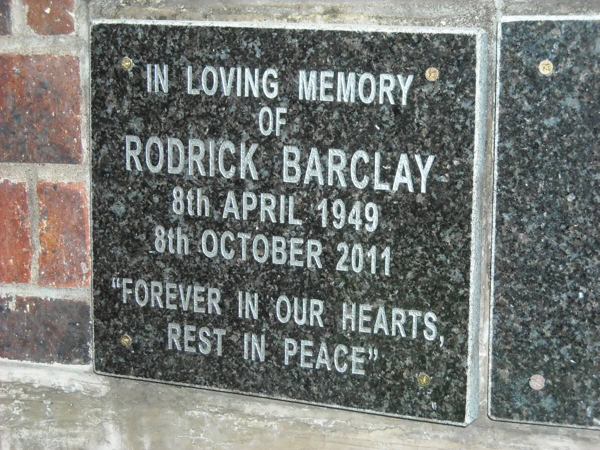 BARCLAY Rodrick 1949-2011