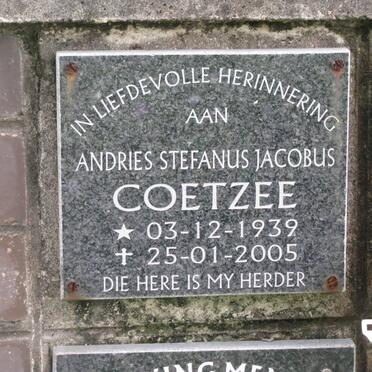 COETZEE Andries Stefanus Jacobus 1939-2005
