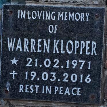 KLOPPER Warren 1971-2016