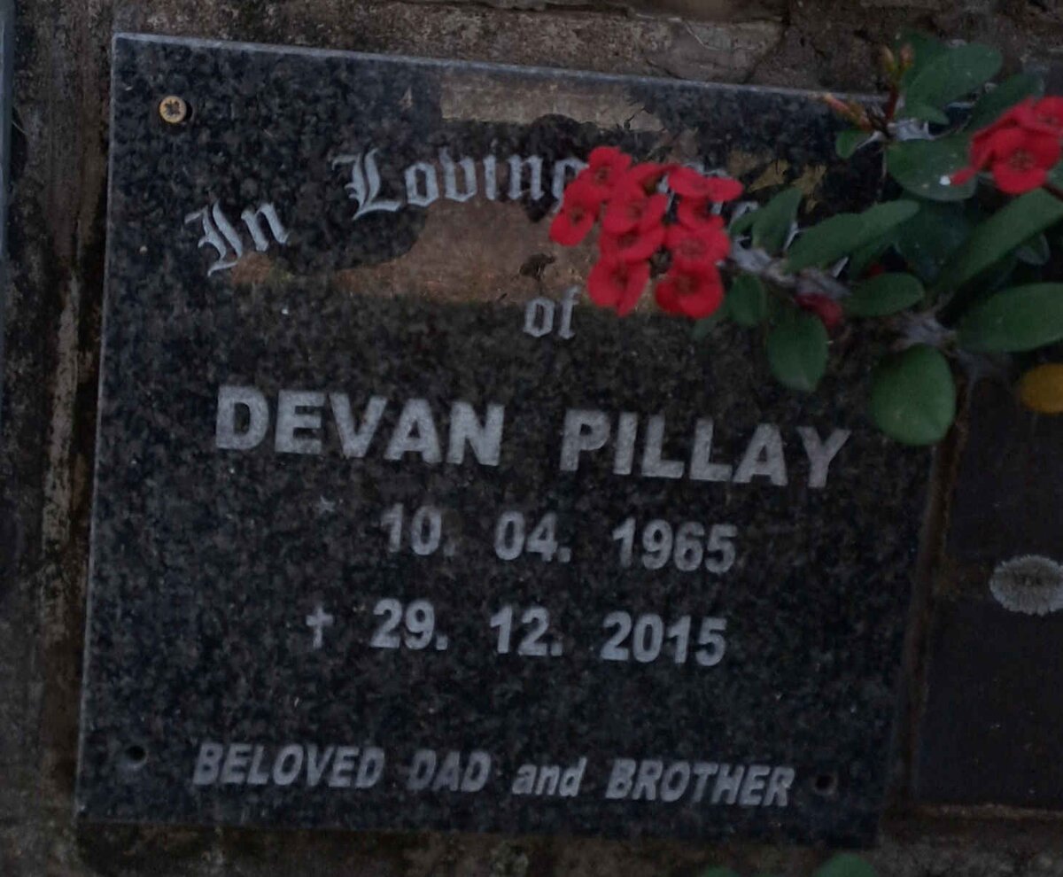 PILLAY Devan 1965-2015