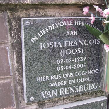 RENSBURG Josia Francois, van 1939-2005