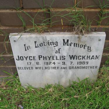 WICKMAN Joyce Phyllis 1924-1989