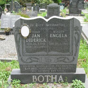 BOTHA Jan Diderick 1931-1997 &amp; Engela 1944-
