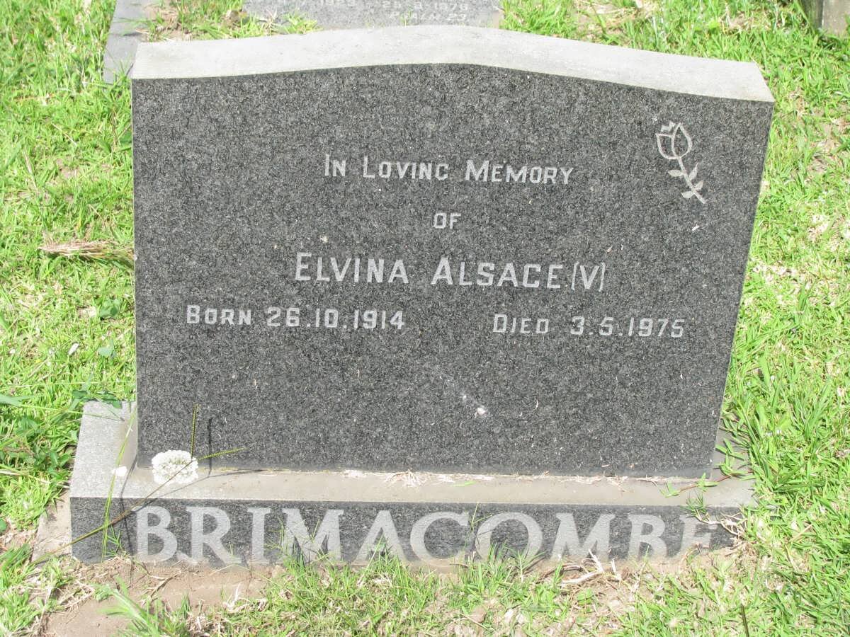 BRIMACOMBE Elvina Alsace 1914-1975