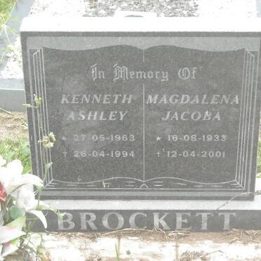 BROCKETT Kenneth Ashley 1963-1994 :: BROCKETT Magdalena Jacoba 1933-2001