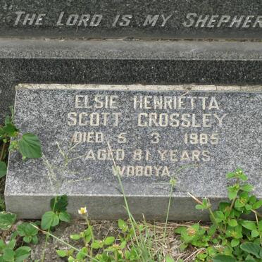 CROSSLEY Elsie Henrietta, Scott -1985