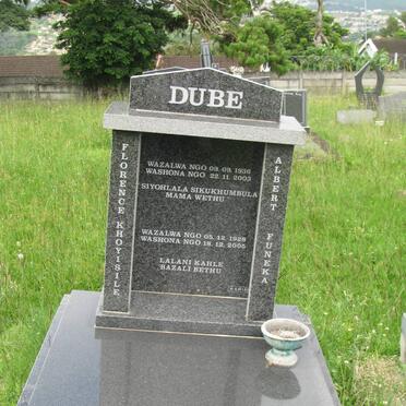 DUBE Albert Funeka 1928-2005 &amp; Florence Khoyisile 1936-2003