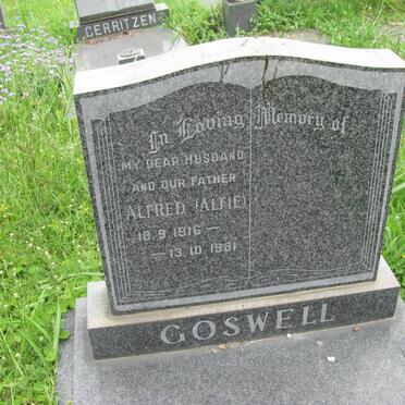 GOSWELL Alfred 1916-1981 :: GOODERSON S.P.E. nee GOSWELL