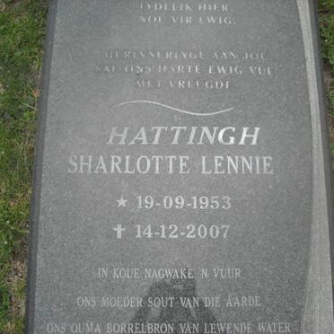 HATTINGH Sharlotte Lennie 1953-2007