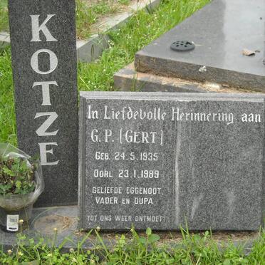 KOTZE G.P. 1935-1989