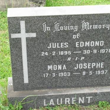 LAURENT Jules Edmond 1895-1976 &amp; Mona Josephe 1903-1997