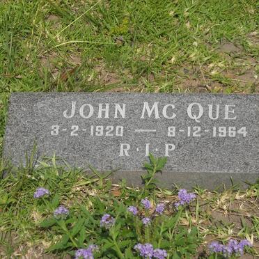 McQUE John 1920-1964