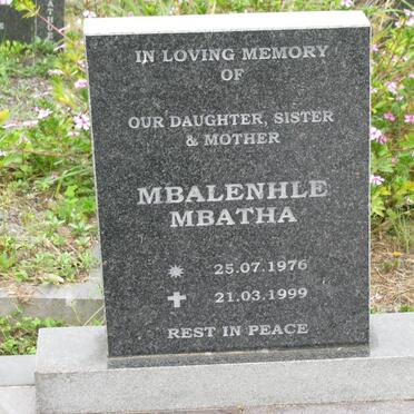 MBATHA Mbalenhle 1976-1999