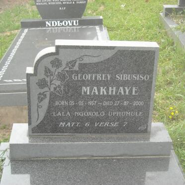 MAKHAYE Geoffrey Sibusiso 1957-2000
