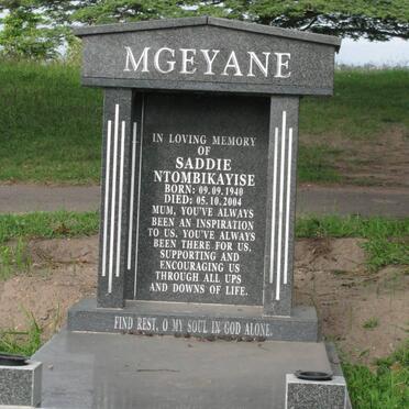 MGEYANE Saddie Ntombikayise 1940-2004