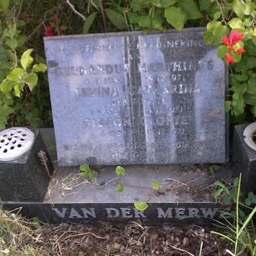 MERWE Gerhardus Marthinus, van der 1934-1971 &amp; Levina Catharina JOOSTE 1935-1971 :: VAN DER MERWE Gideon Cloete 1968-1971