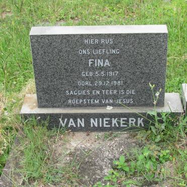 NIEKERK Fina, van 1917-1981