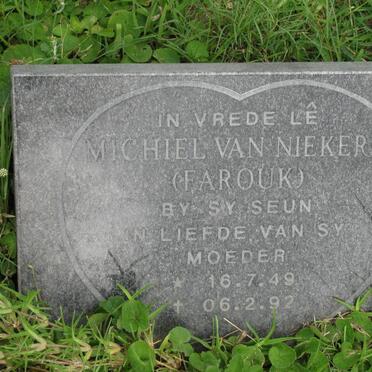 NIEKERK Michiel, van 1949-1992