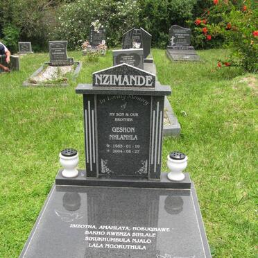 NZIMANDE Geshon Nhlanhla 1965-2004