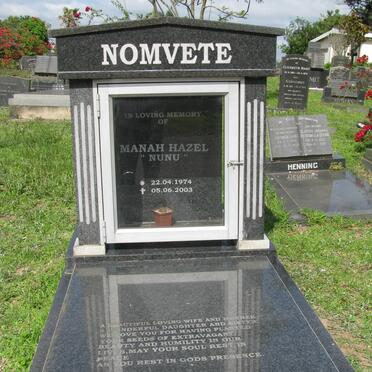 NOMVETE Manah Hazel 1974-2003