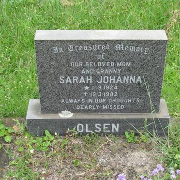 OLSEN Sarah Johanna 1924-1982
