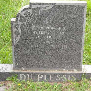 PLESSIS Jan, du 1916-1989